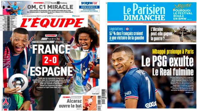 Portadas sobre continuidad de Mbappé en PSG