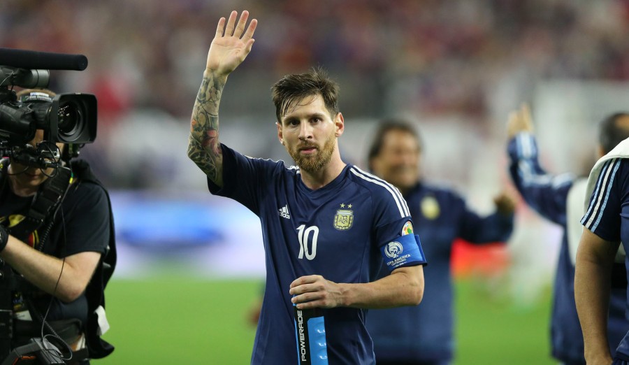 Messi con la selección de Argentina
