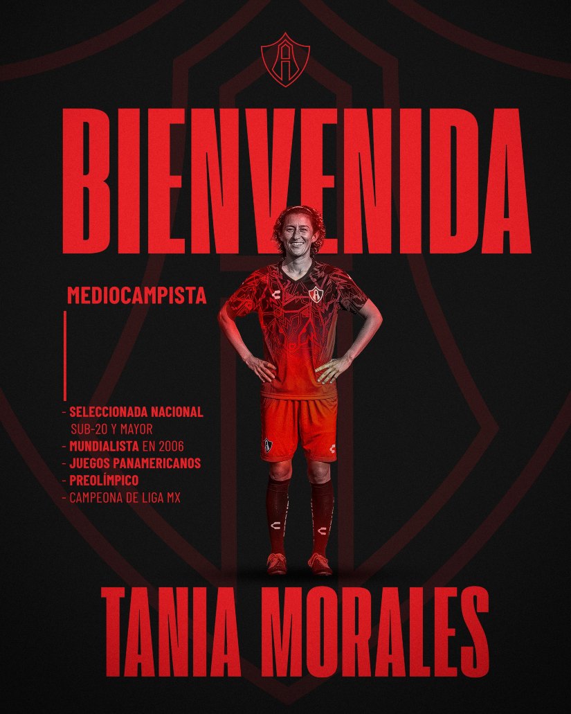 Tania Morales, nueva jugadora de Atlas
