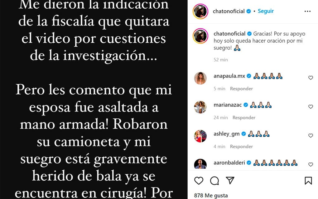 Chatón Enríquez denunció asalto violento
