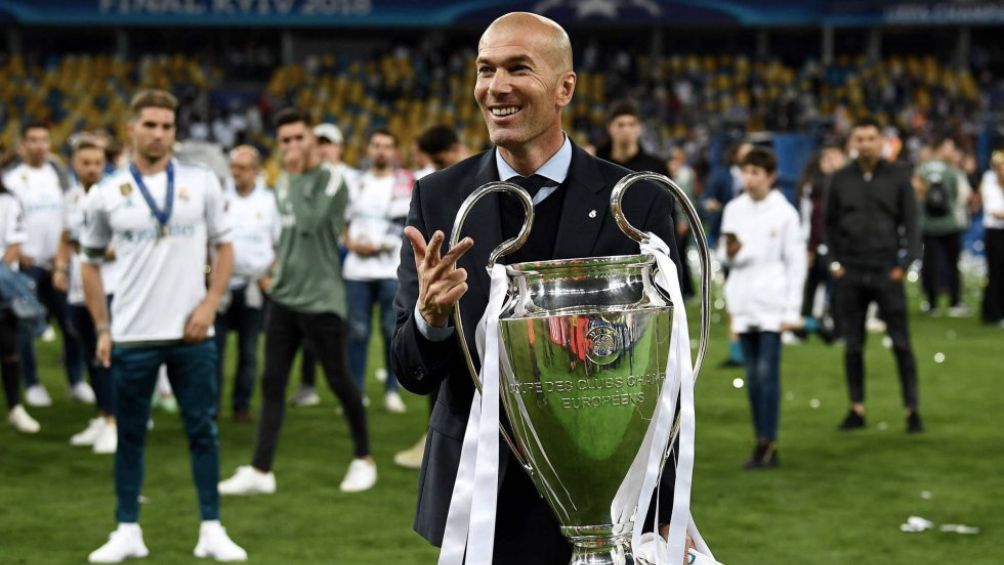 Zidane levantando la Champions en 2018