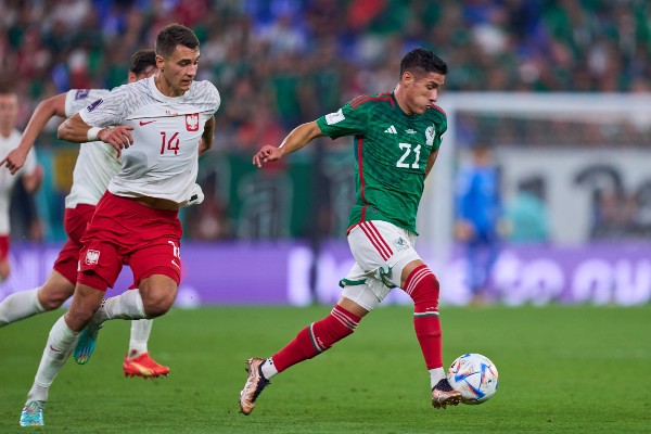 Uriel Antuna con la Selección Mexicana vs Polonia en Qatar 2022