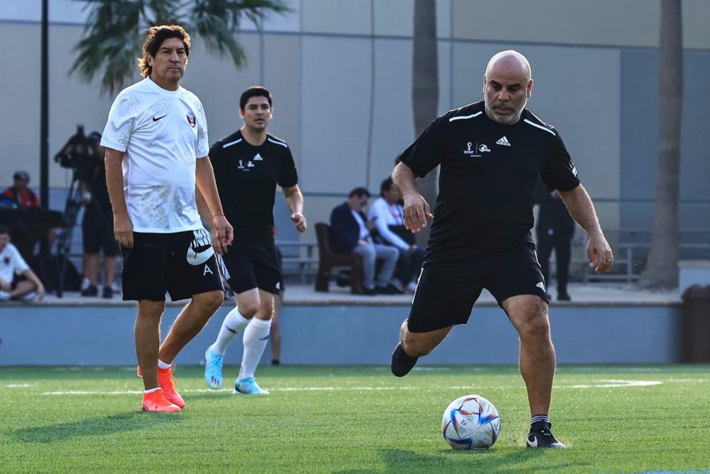 Iván Zamorano en juego de leyendas en Qatar