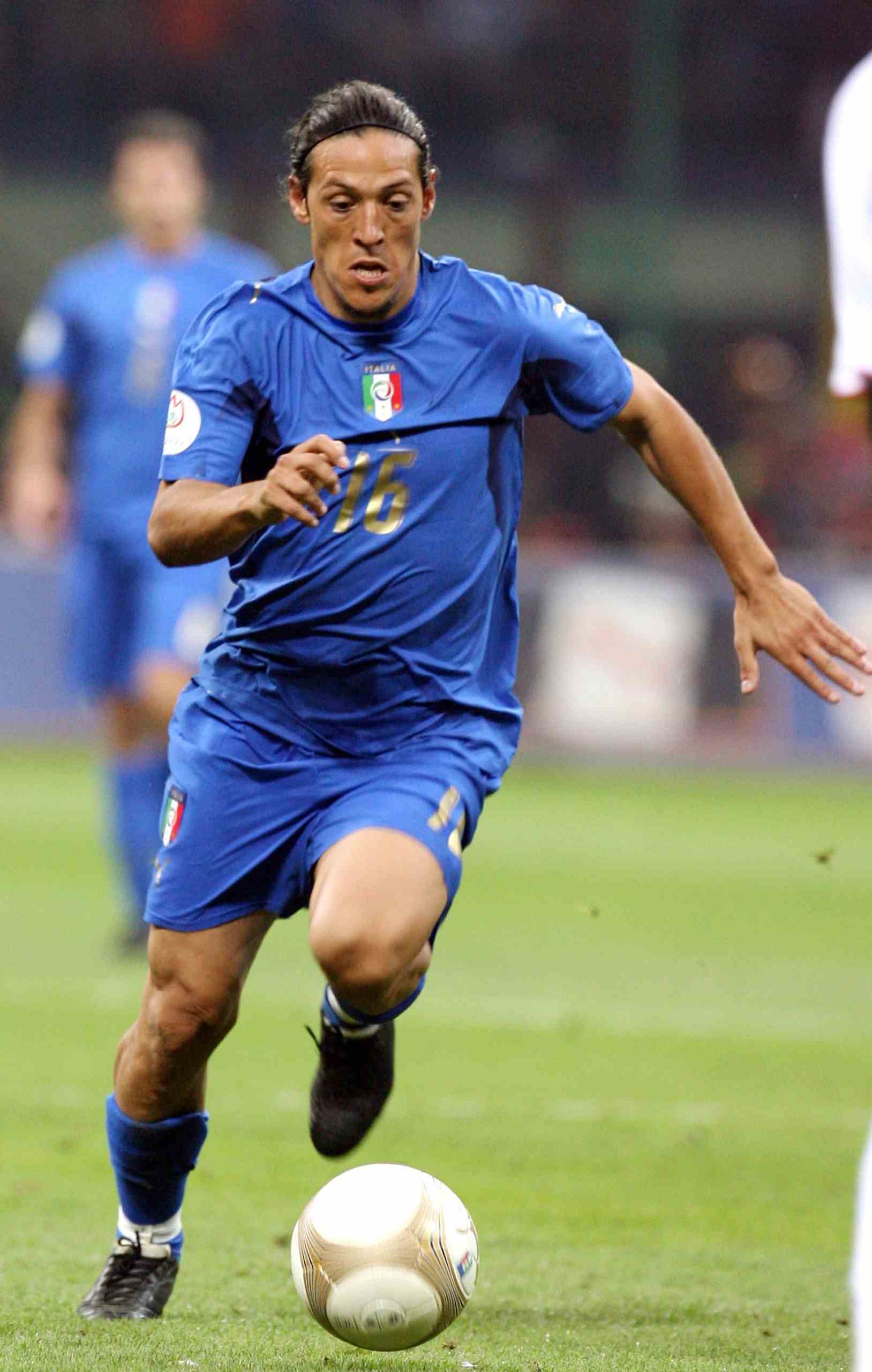 Camoranesi en el Mundial de 2006 con Italia