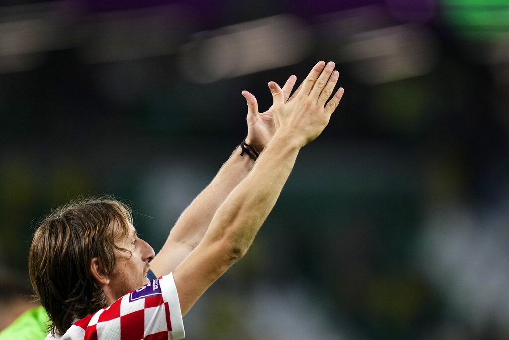 Luka Modric se ve en la Final de la Copa del Mundo