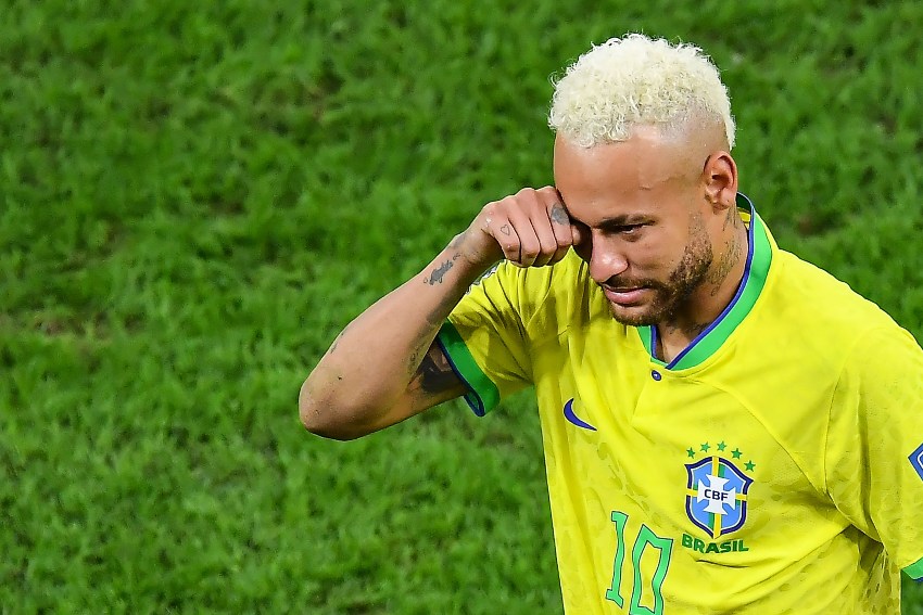 Neymar en la eliminación de Brasil