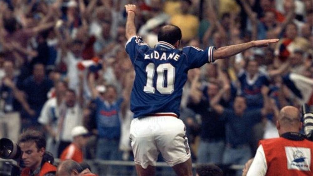 Zidane celebrando un gol n 1998