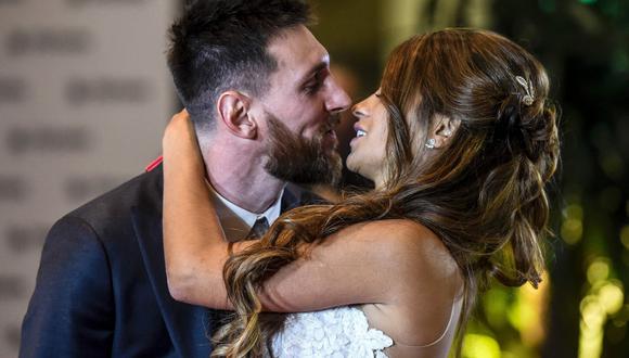Antonella y Messi en su boda