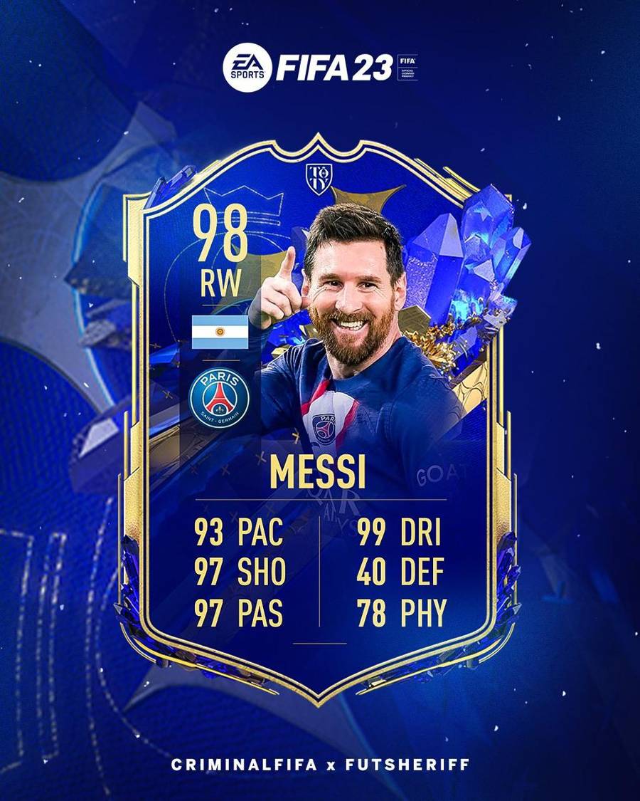 Messi y su tarjeta en FIFA