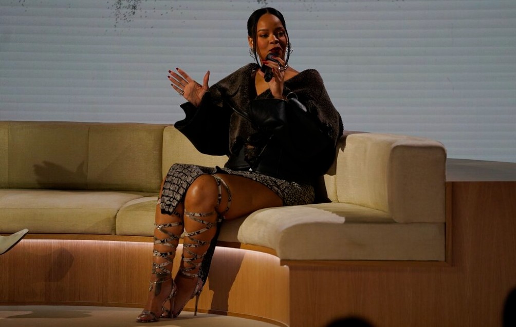 Rihanna en conferencia de prensa