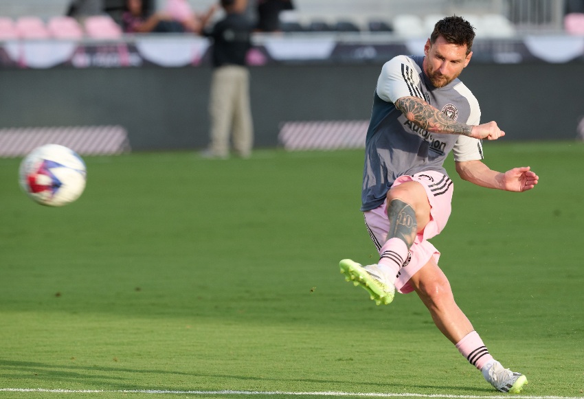Messi en entrenamiento con Inter Miami