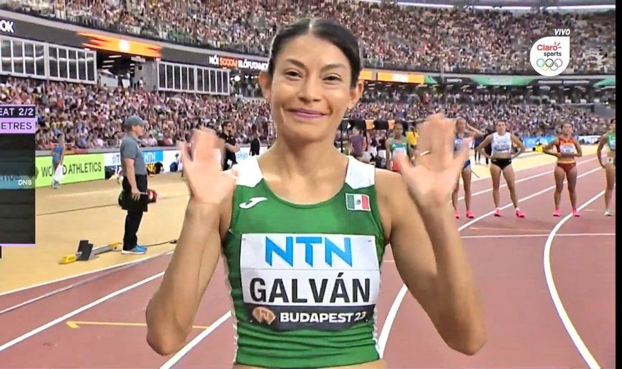 Laura Galván en el Campeonato Mundial de Atletismo en Budapest