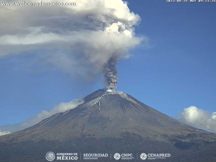 El Volcán Popocatépetl ha estado muy activo en estos días. 