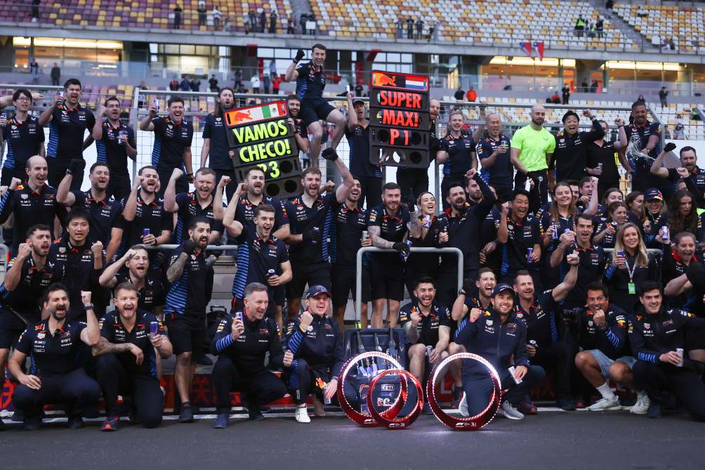 Red Bull en la celebración en el Gran Premio de China