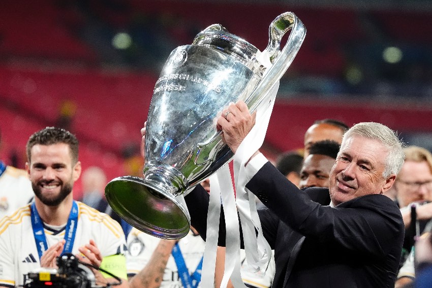 Ancelotti tras consagrarse en la Champions