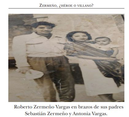 Roberto Zermeno junto a sus padres