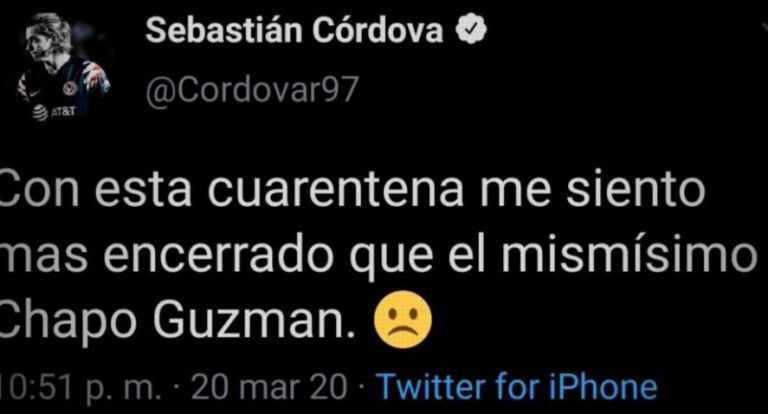Tuit de Córdova sobre el Chapo