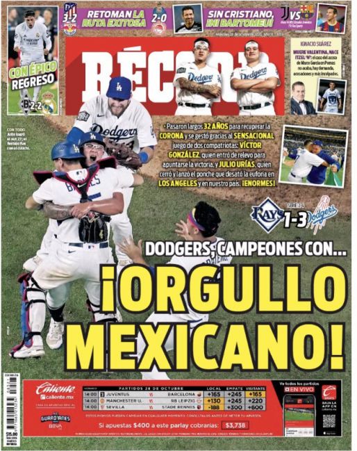 Dodgers, campeones con orgullo mexicano