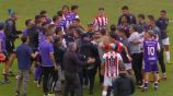 Bronca termina en batalla campal en Primera División de Uruguay: El árbitro expulsó a nueve jugadores