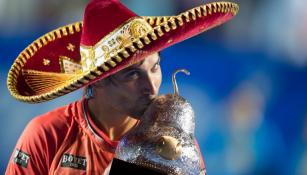 David Ferrer durante el Abierto Mexicano de Tenis