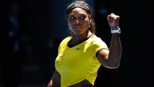 Serena Williams tras su primera victoria en el Abierto de Australia