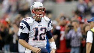 Tom Brady festeja un touchdown de Pats