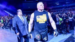Brock Lesnar, durante la pelea en México 