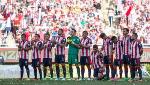 Jugadores de las Chivas previo a la Final del Clausura 2017