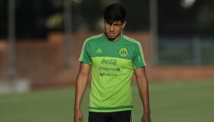 Gutiérrez en un entrenamiento con la Selección Mexicana