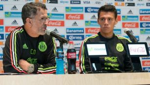 Osorio y Moreno, en una conferencia del prensa con el Tri