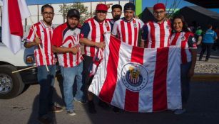 Aficionados de Chivas que viajaron de EU a Ciudad Juárez