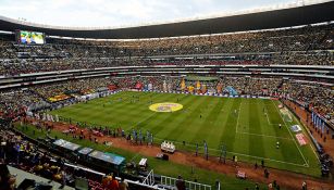 Panorámica del Estadio Azteca previo a un partido
