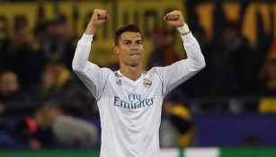 Cristiano Ronaldo festeja un gol contra el Dortmund