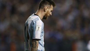 Messi frustrado tras el partido contra Perú
