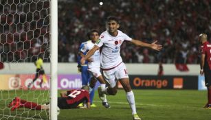 Walid El Karti celebra el gol del triunfo con el que Wylad de Casablanca se coronó en África