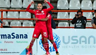 Salinas festeja un gol con Toluca en el A2017