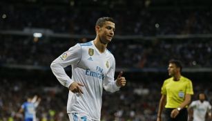 CR7 festeja su gol con el Real Madrid  en La Liga 