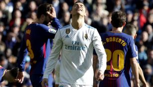 Cristiano Ronaldo se lamenta tras un gol del Barcelona