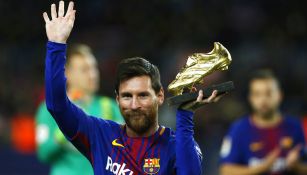Messi celebra la obtención de un triunfo más