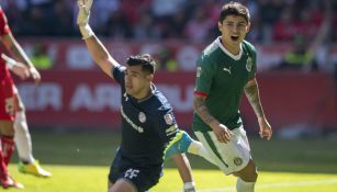 Eduardo López celebra el gol del empate contra Toluca