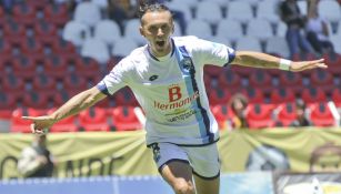 Omar Arellano festeja gol con Tampico Madero 