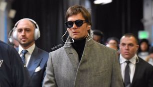 Tom Brady, a su llegada al U.S. Bank Stadium