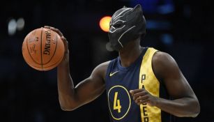 Victor Oladipo, de Indiana Pacers, con una máscara de 'Black Panther'