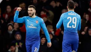 Kolasinac celebra gol con el Arsenal 