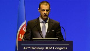 Aleksander Ceferin, durante el congreso de la UEFA