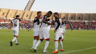 Lobos BUAP festeja gol contra Veracruz 