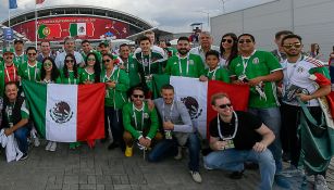 Aficionados mexicanos durante la Copa Confederaciones 