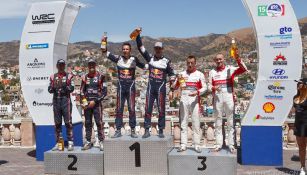 Sébastien Ogier en lo más alto del podio del Rally Guanajuato