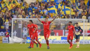 Toluca celebra gol de Osvaldo González contra América