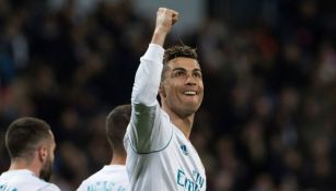 Cristiano Ronaldo festeja un gol con el Real Madrid frente al Girona